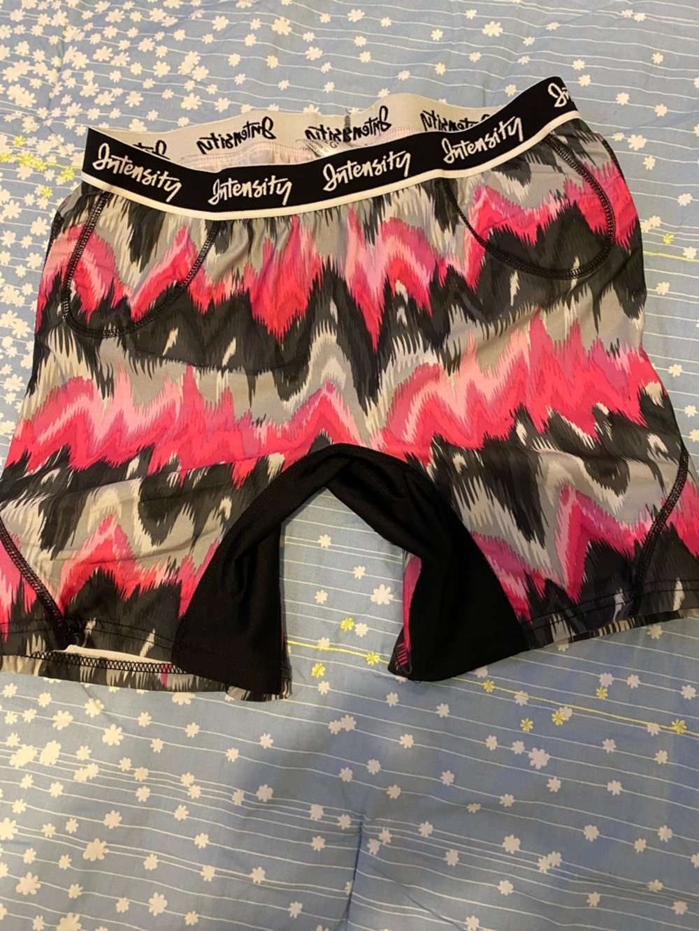 Intensity Women's Pink Gray Black Athletic Shorts